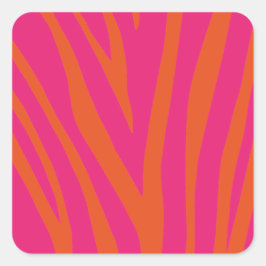Modern zebra Print Pattern Vierkante Sticker