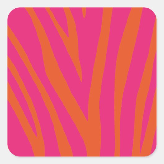 Modern zebra Print Pattern Vierkante Sticker (Voorkant)