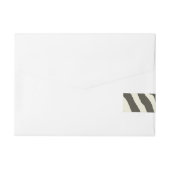 Modern zebra streep dierprint patroon adreslabel wikkel (Achterkant)