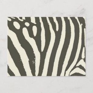 Modern zebra streep dierprint patroon briefkaart