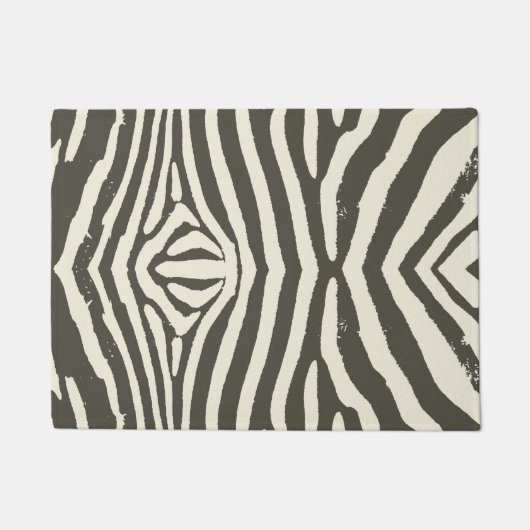 Modern zebra streep dierprint patroon deurmat (Voorkant)