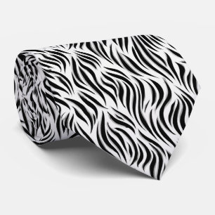 Modern zebra streeppatroon stropdas