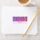 Modern zebrapatroon bedanklabel etiket (Insitu)