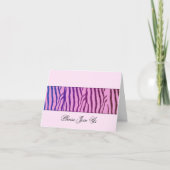 Modern Zebraprint Uitnodiging (Voorkant)