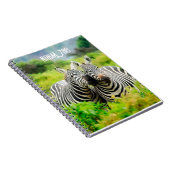 Modern zebras Tropical JungleSpiral Photo Notitieb Notitieboek (Rechterzijde)