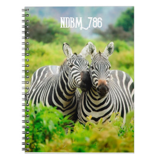 Modern zebras Tropical JungleSpiral Photo Notitieb Notitieboek