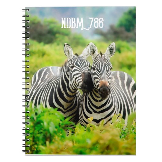 Modern zebras Tropical JungleSpiral Photo Notitieb Notitieboek (Voorkant)