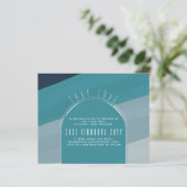 Modern Zee Blauwgroen huwelijk in de Oostzee (Staand voorkant)