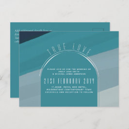 Modern Zee Blauwgroen huwelijk in de Oostzee Briefkaart