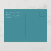 Modern Zee Blauwgroen huwelijk in de Oostzee Briefkaart (Achterkant)
