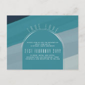 Modern Zee Blauwgroen huwelijk in de Oostzee Briefkaart (Voorkant)