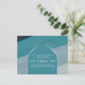 Modern Zee Blauwgroen huwelijk in de Oostzee Briefkaart (Staand voorkant)