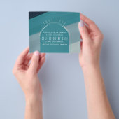 Modern Zee Blauwgroen huwelijk in de Oostzee Flyer (Hand)