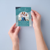 Modern Zee Blauwgroen huwelijk in de Oostzee Flyer (Hand)