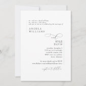 Modern Zee Glass Wedding Invitation Kaart (Voorkant)