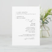 Modern Zee Glass Wedding Invitation Kaart (Staand voorkant)