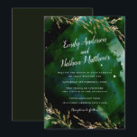 Modern Zee Green Emerald Wedding Invitation Kaart<br><div class="desc">Meer moderne huwelijksuitnodigingen in de kleine Bayleigh-winkel!</div>
