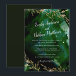 Modern Zee Green Emerald Wedding Invitation Kaart<br><div class="desc">Meer moderne huwelijksuitnodigingen in de kleine Bayleigh-winkel!</div>