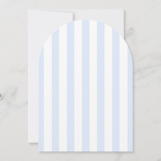 Modern Zee Shell Blauw & Wit Kust Baby shower Kaart (Achterkant)