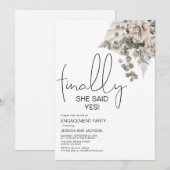 Modern zei uiteindelijk ja! Verlovingsfeest Aankondiging (Voorkant / Achterkant)