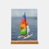 Modern zeilboot Nautisch Foto Kunst Acryl Bord (Voorkant)
