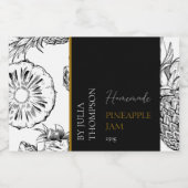 Modern zelfgemaakt ananas jam label voedselcontainer etiket (Enkel label)