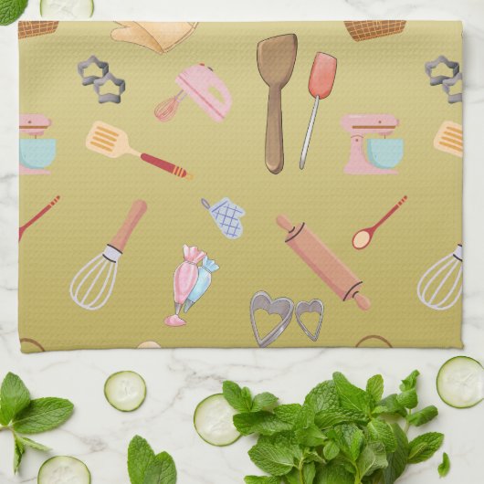 Modern Zelfgemaakt Bakkerij welkom Personaliseer n Theedoek (Gevouwen)