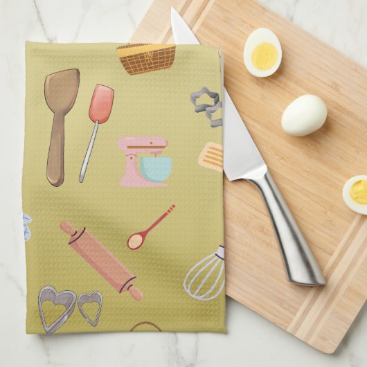 Modern Zelfgemaakt Bakkerij welkom Personaliseer n Theedoek (Quarter Fold)