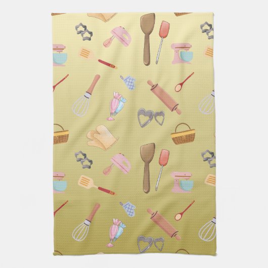 Modern Zelfgemaakt Bakkerij welkom Personaliseer n Theedoek (Verticaal)