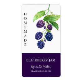 Modern zelfgemaakt BlackBerry Jam Label