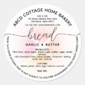 Modern zelfgemaakt brood Label Cottage law Label (Voorkant)