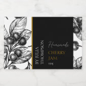 Modern Zelfgemaakt Cherry Jam Label Voedselcontainer Etiket (Enkel label)
