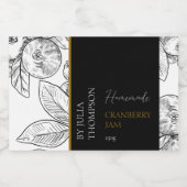 Modern zelfgemaakt cranberry jam label voedselcontainer etiket (Enkel label)
