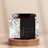 Modern zelfgemaakt cranberry jam label voedselcontainer etiket