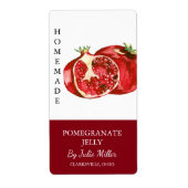 Modern Zelfgemaakt granaatappel gelei label (Voorkant)