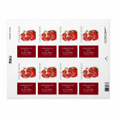 Modern Zelfgemaakt granaatappel gelei label (Full Sheet)