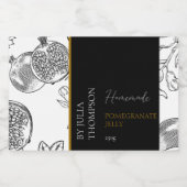 Modern Zelfgemaakt granaatappel gelei label Voedselcontainer Etiket (Enkel label)