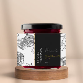 Modern Zelfgemaakt granaatappel gelei label Voedselcontainer Etiket