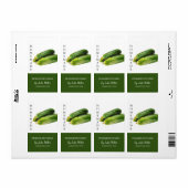 Modern zelfgemaakt ingelegde courgettetiket etiket (Full Sheet)