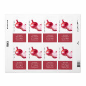 Modern zelfgemaakt ingelegde rode ui label (Full Sheet)