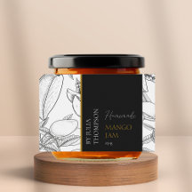 Modern Zelfgemaakt Mango Jam Label