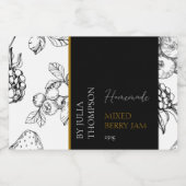 Modern Zelfgemaakt Mixed Berry Jam Label Voedselcontainer Etiket (Enkel label)