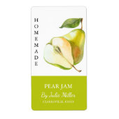 Modern zelfgemaakt perenjam label (Voorkant)