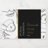 Modern zelfgemaakt perenjam label voedselcontainer etiket (Enkel label)