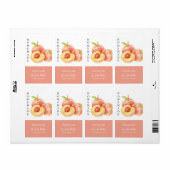 Modern zelfgemaakt perzik jam label (Full Sheet)