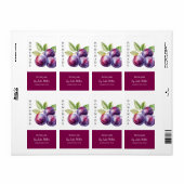 Modern zelfgemaakt pruimenjam label (Full Sheet)