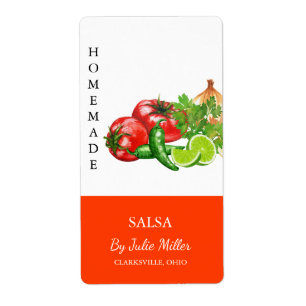 Modern Zelfgemaakt Salsa Label