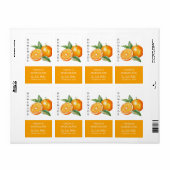 Modern Zelfgemaakt Sinaasappel Marmalade Label (Full Sheet)