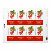 Modern Zelfgemaakt Strawberry Jam Label (Full Sheet)