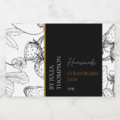 Modern Zelfgemaakt Strawberry Jam Label Voedselcontainer Etiket (Enkel label)